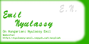 emil nyulassy business card
